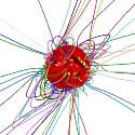 Model of the coronal magnetic field of the Sun on eclipse day